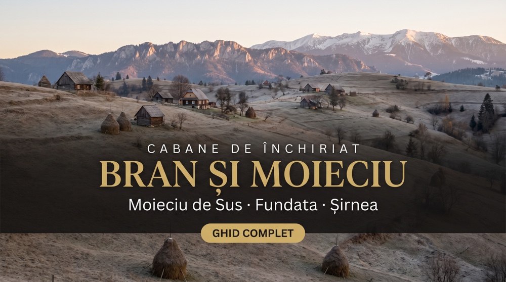 Cabane Bran, Moieciu, Fundata 2026: 10 cabane pe sate